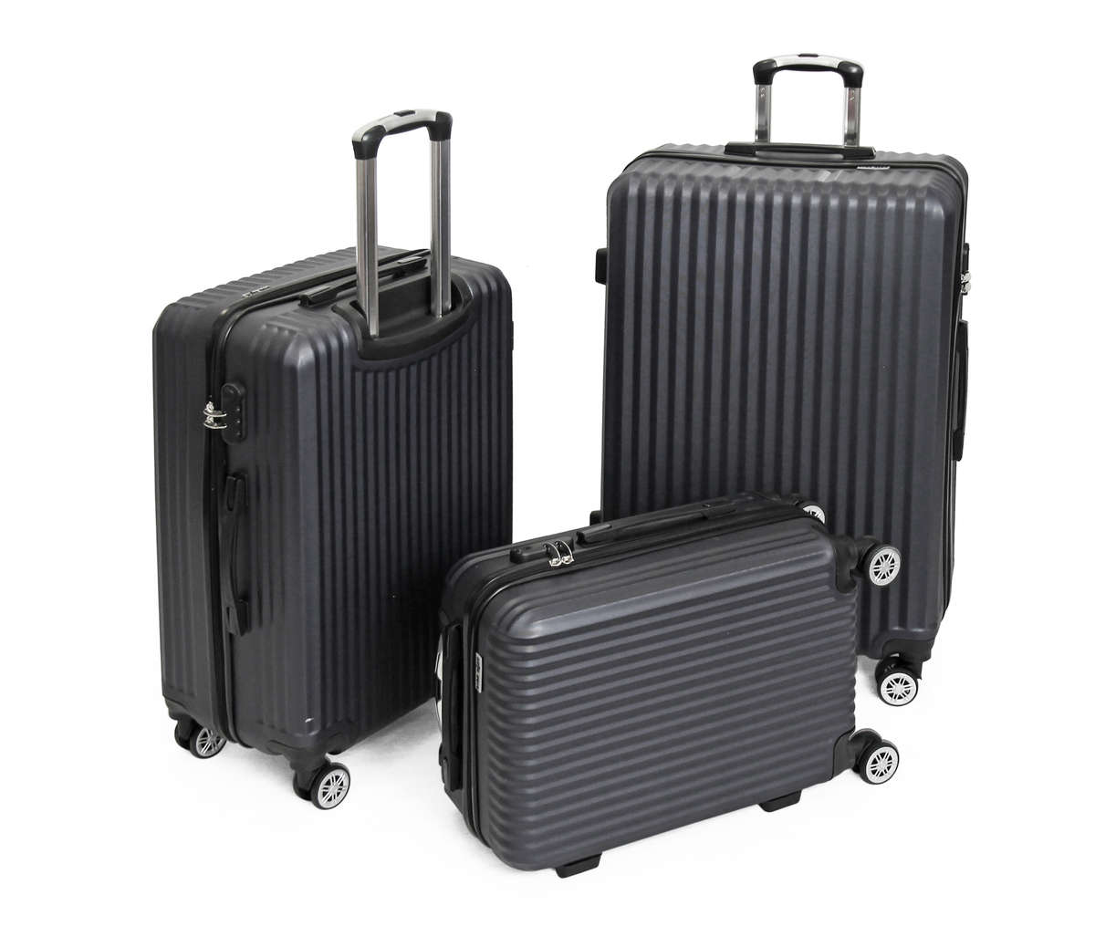 SideKick - Diamond 3pc Luggage Set - Black