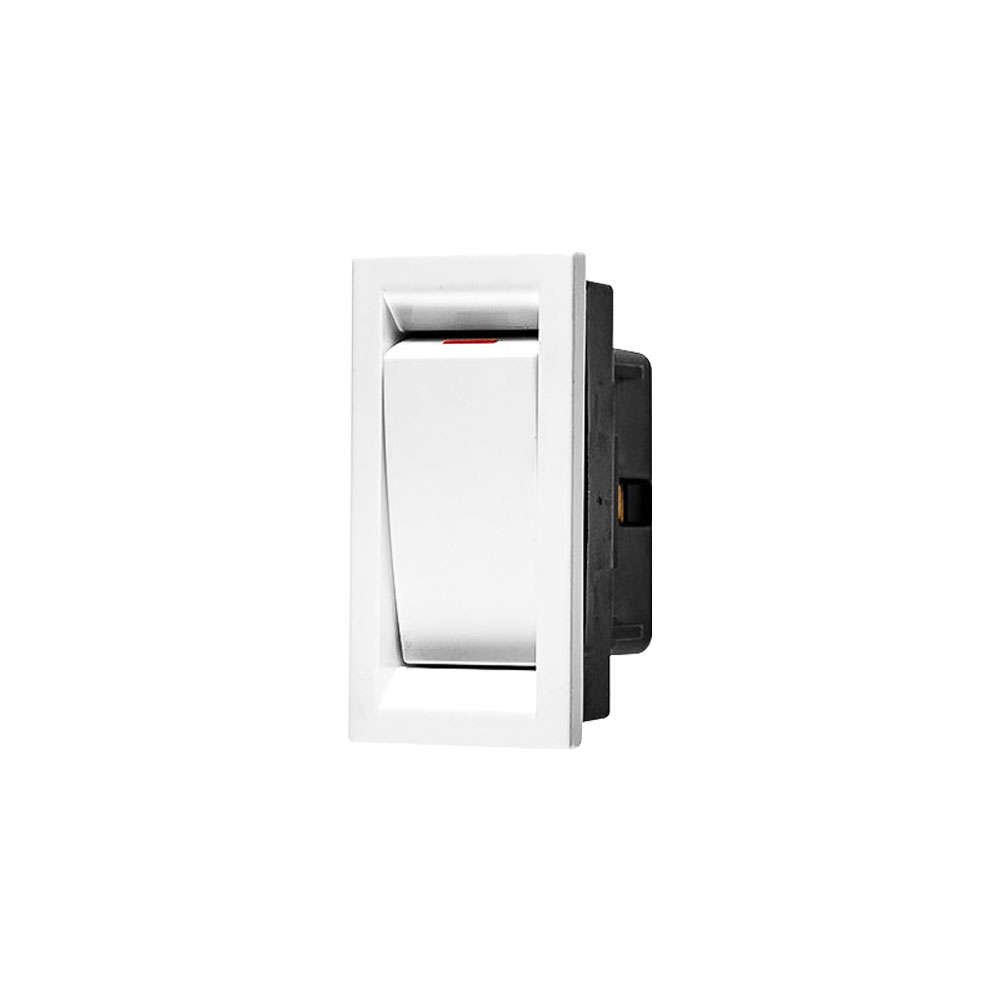 Decorduct 20A On Off Switch - 50Mm X 25Mm - White