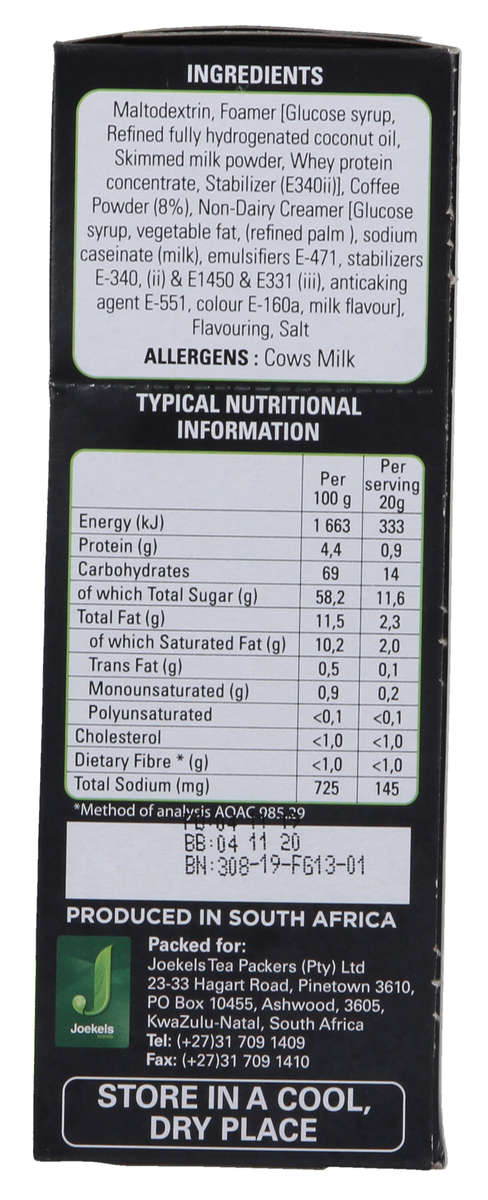 Society Cappuccino Unsweetened 8's Pack of 10