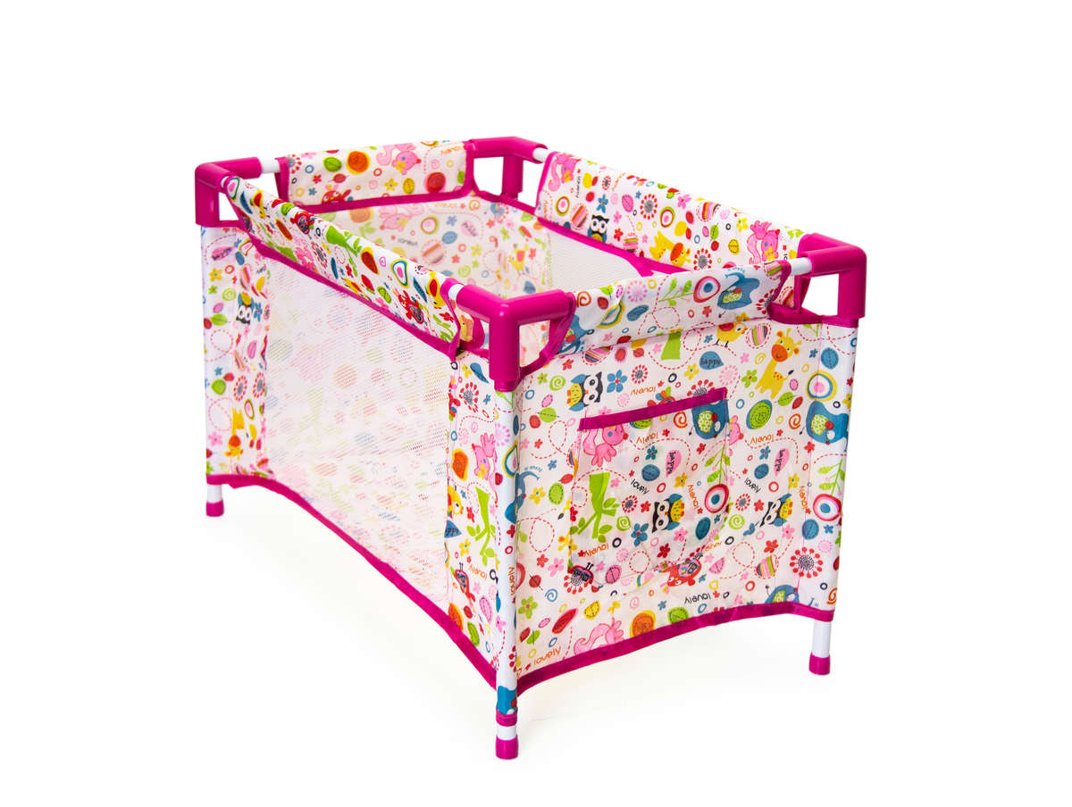 Jeronimo Doll Camp Cot-Pink Animals