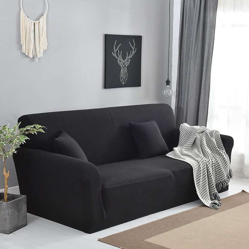Fine Living 3 Seater Couch Cover - Black