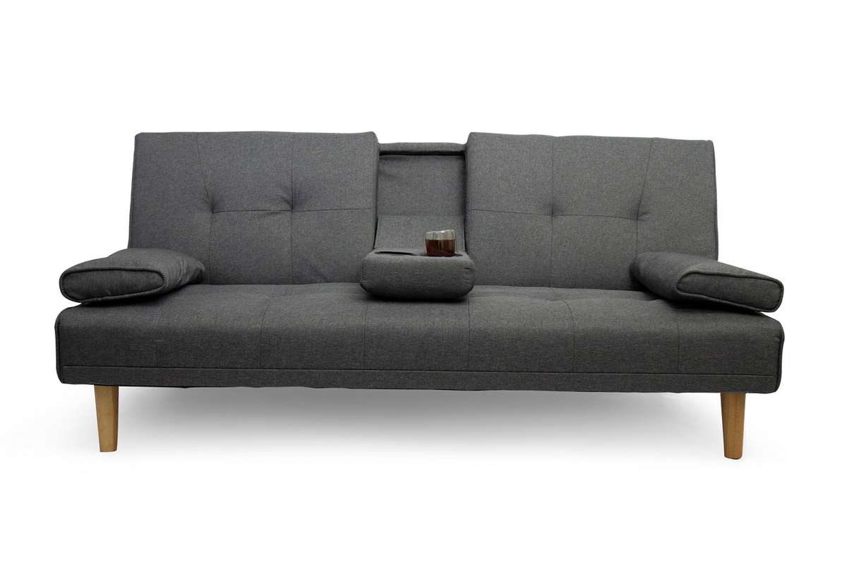 Fine Living - Isle Couch/Sleeper  - Dark Grey