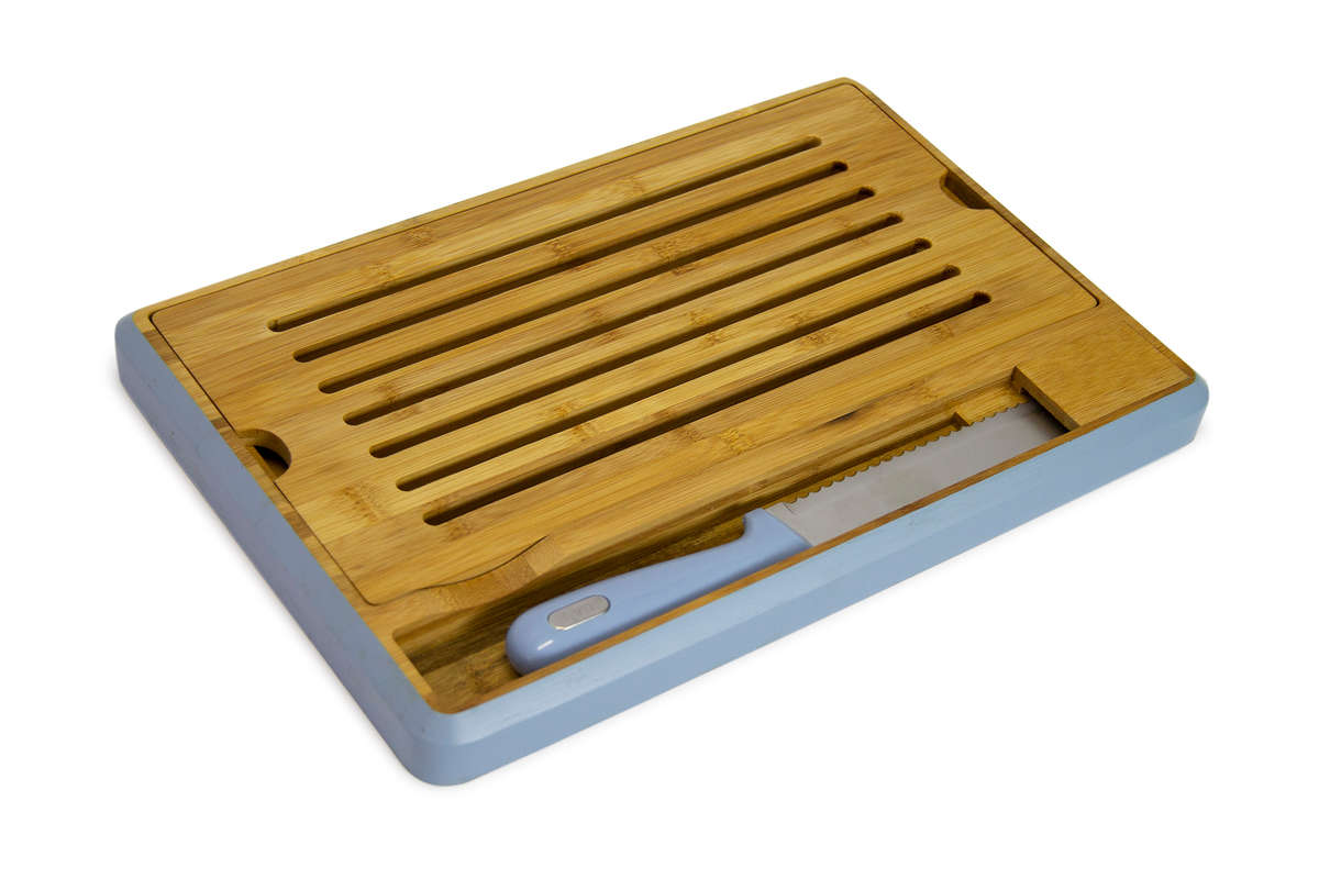 Bread Board with Knife - Blue