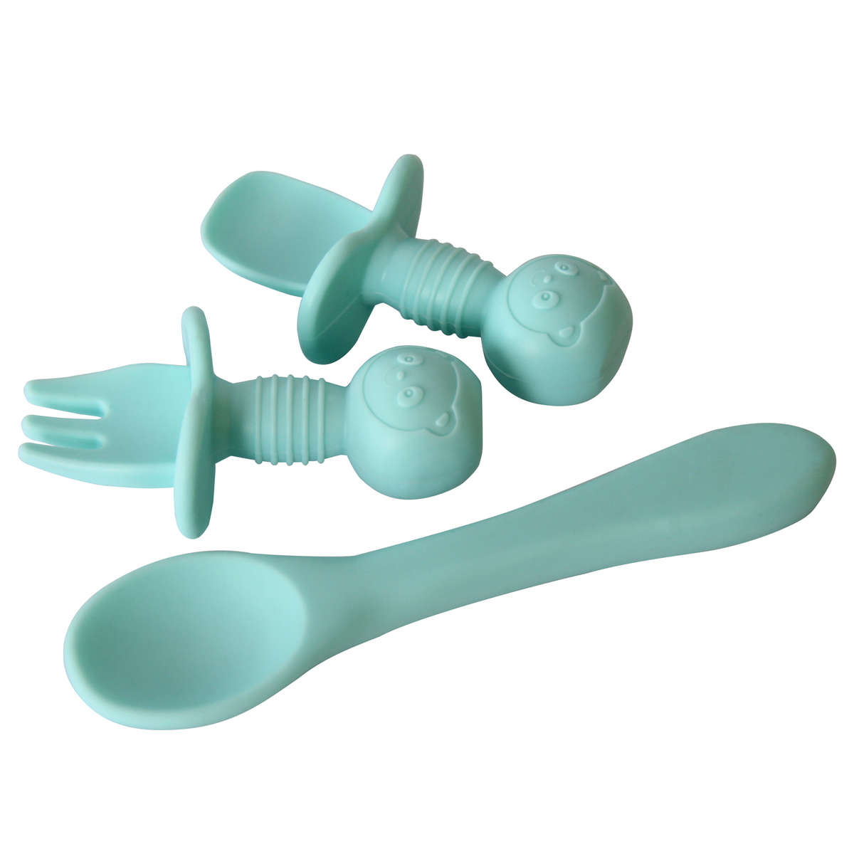 Nuovo Silicone Baby Feeding Set - 7pc - Mint