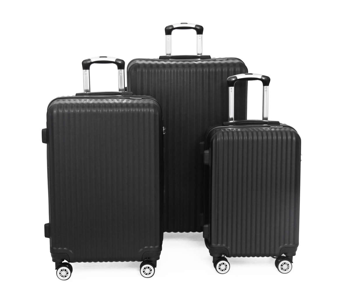SideKick - Diamond 3pc Luggage Set - Black