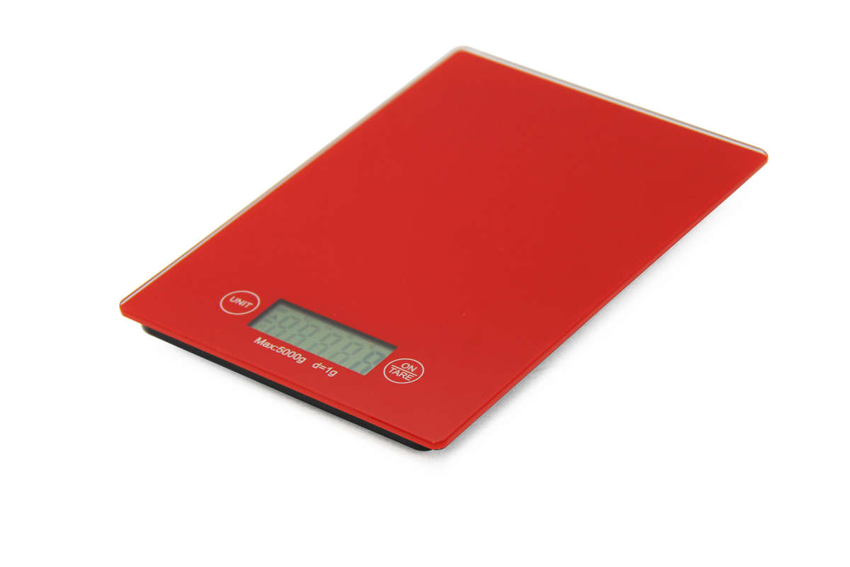 Fine Living Slim Line Food Scale - Red