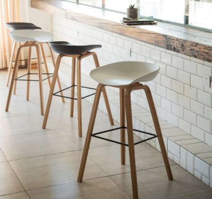 Fine Living Emma Bar Stool - Grey