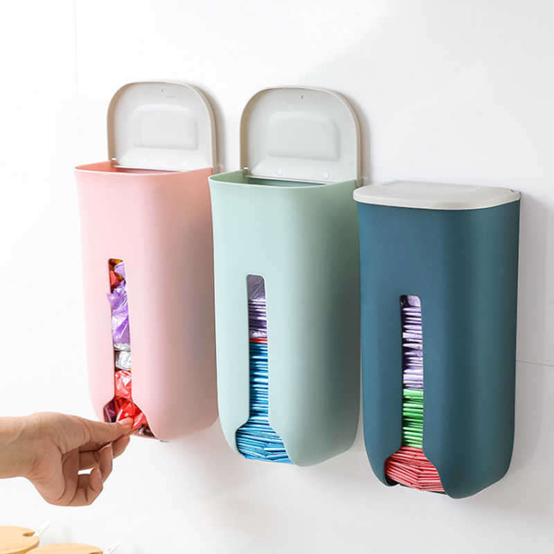 Smart plastic bag storage and dispenser - Mint