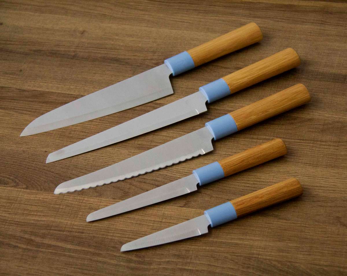 Knife Block Set - Blue