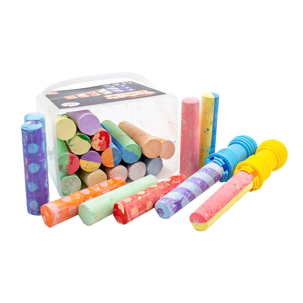 Jar Meló - Sidewalk Chalk Washable - 24 Colour Kit - *Damaged packaging*