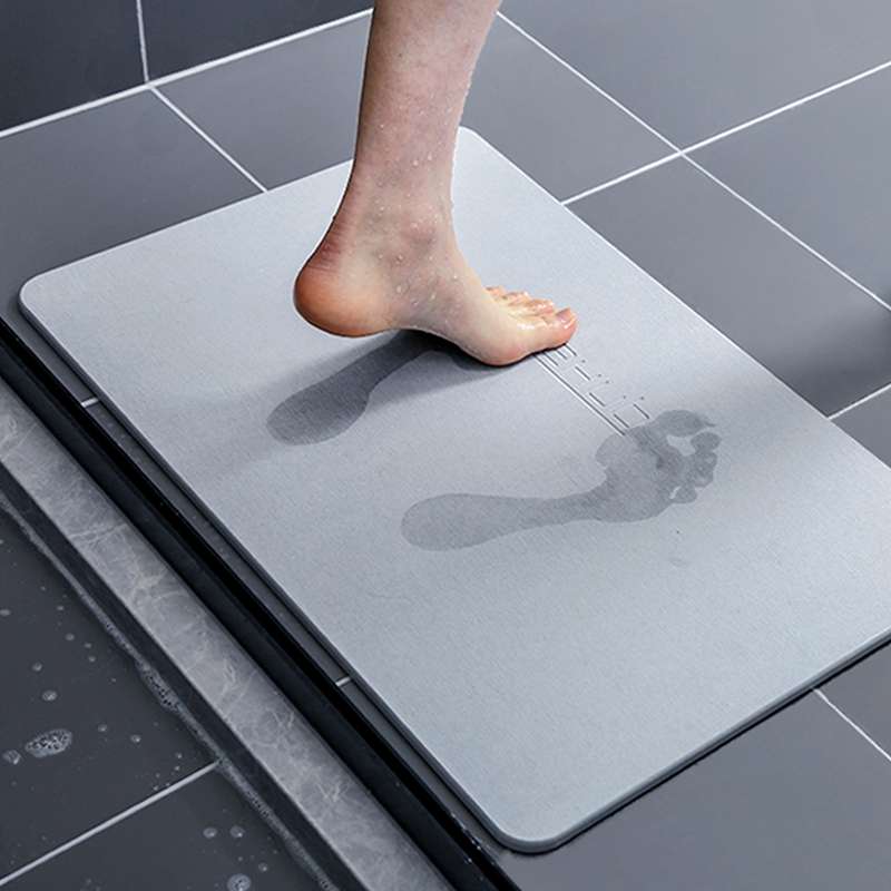 Fine Living Diatomite Bath Mat - Grey