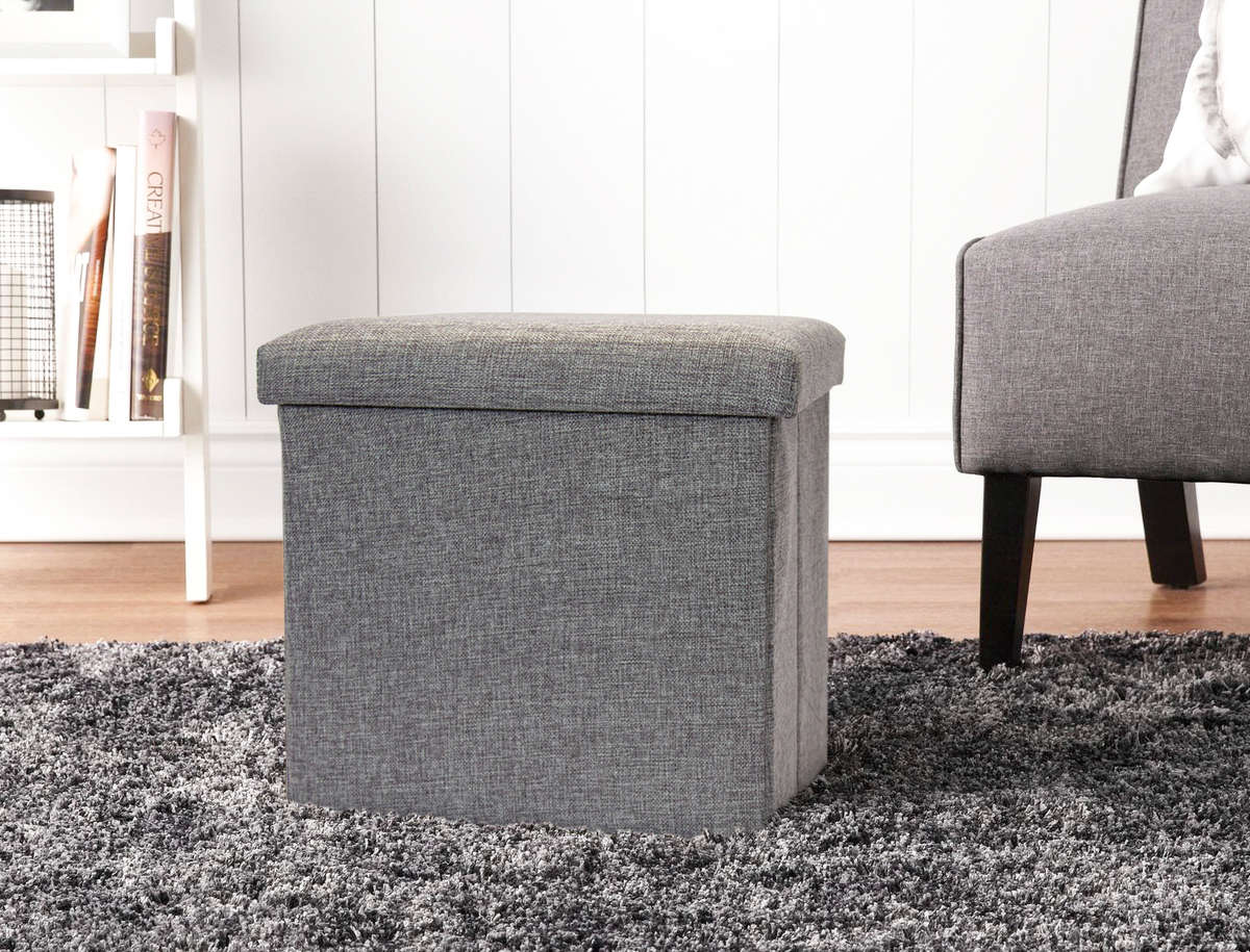 Storage Ottoman Single - Grey