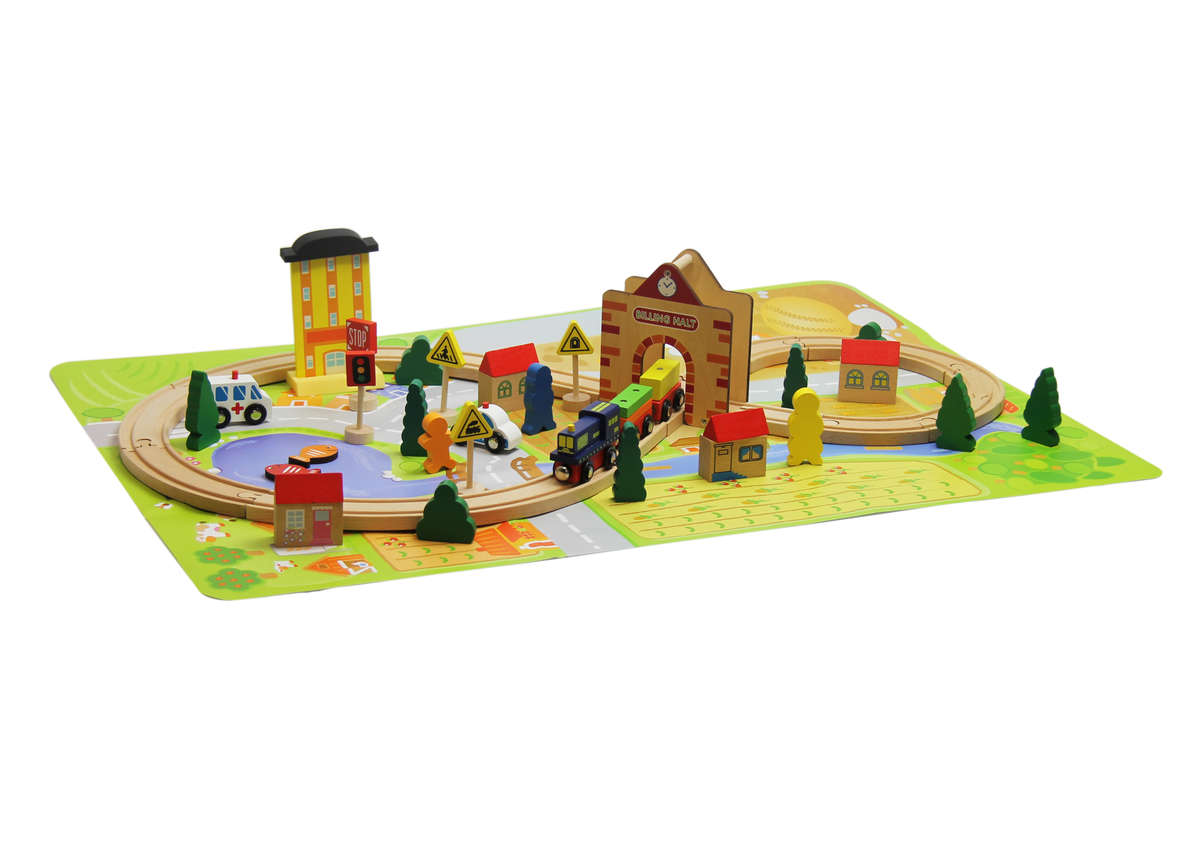 Jeronimo - Wooden Train Set 54pc
