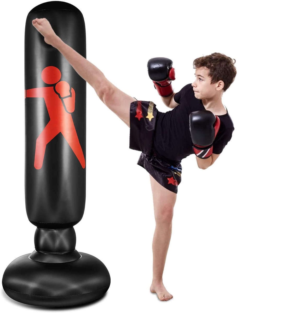 Jeronimo - Inflatable Punching Bag - Black