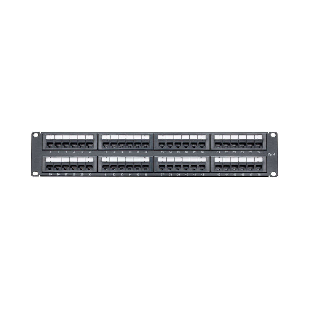Linkqnet 2U 48-Port Cat6 Utp Patch Panel - No Cable Management