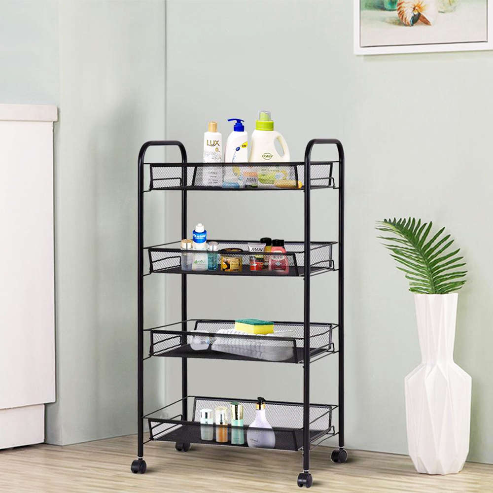 Fine Living Limber 4 Layer Trolley - Black