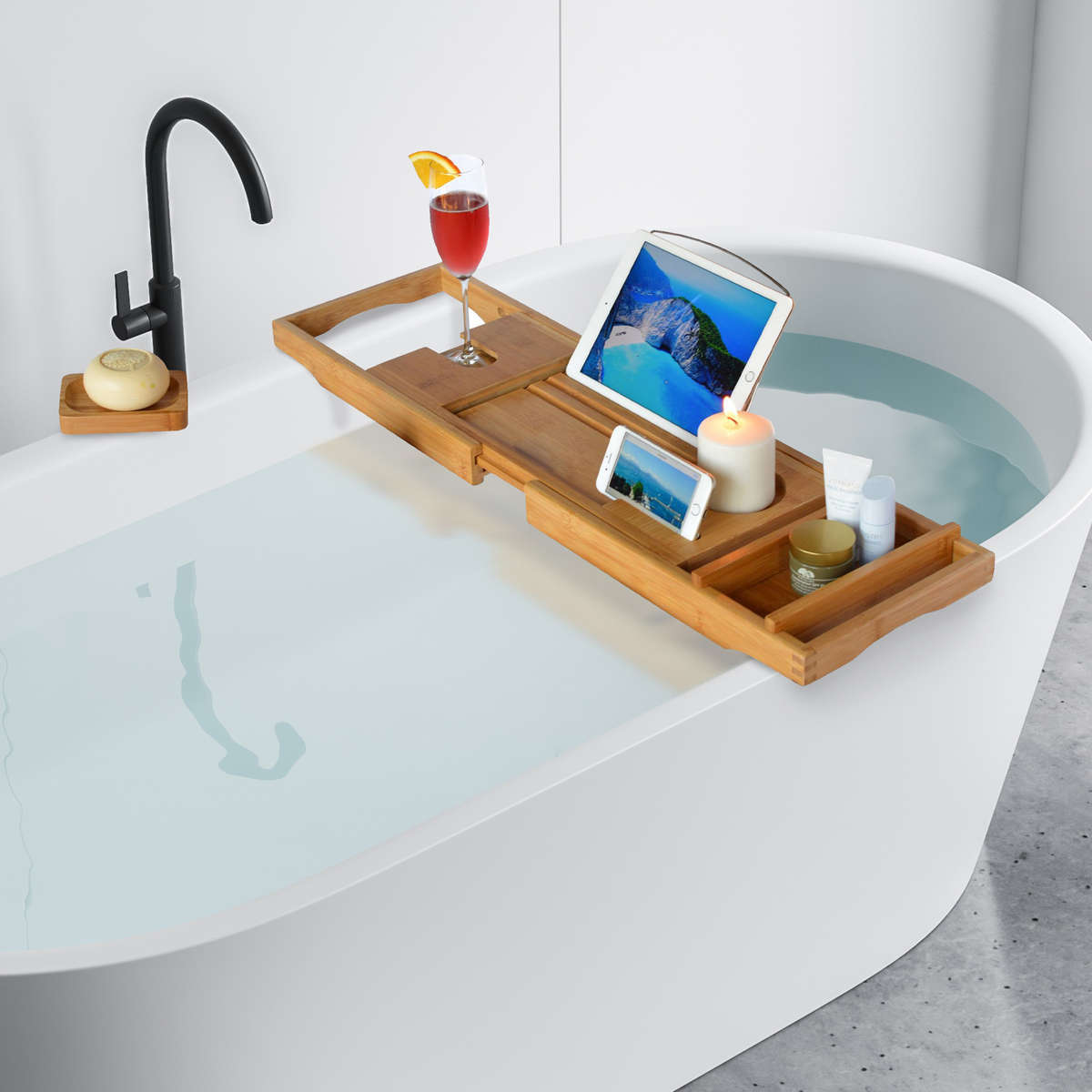 Fine Living Bamboo Bath Caddy