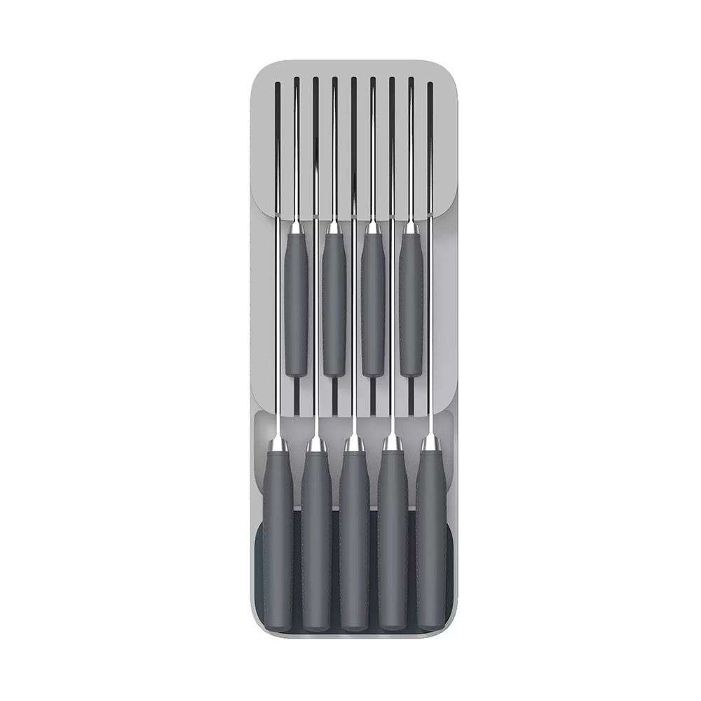 Fine Living Sharp-Safe Knife Draw Organiser Grey