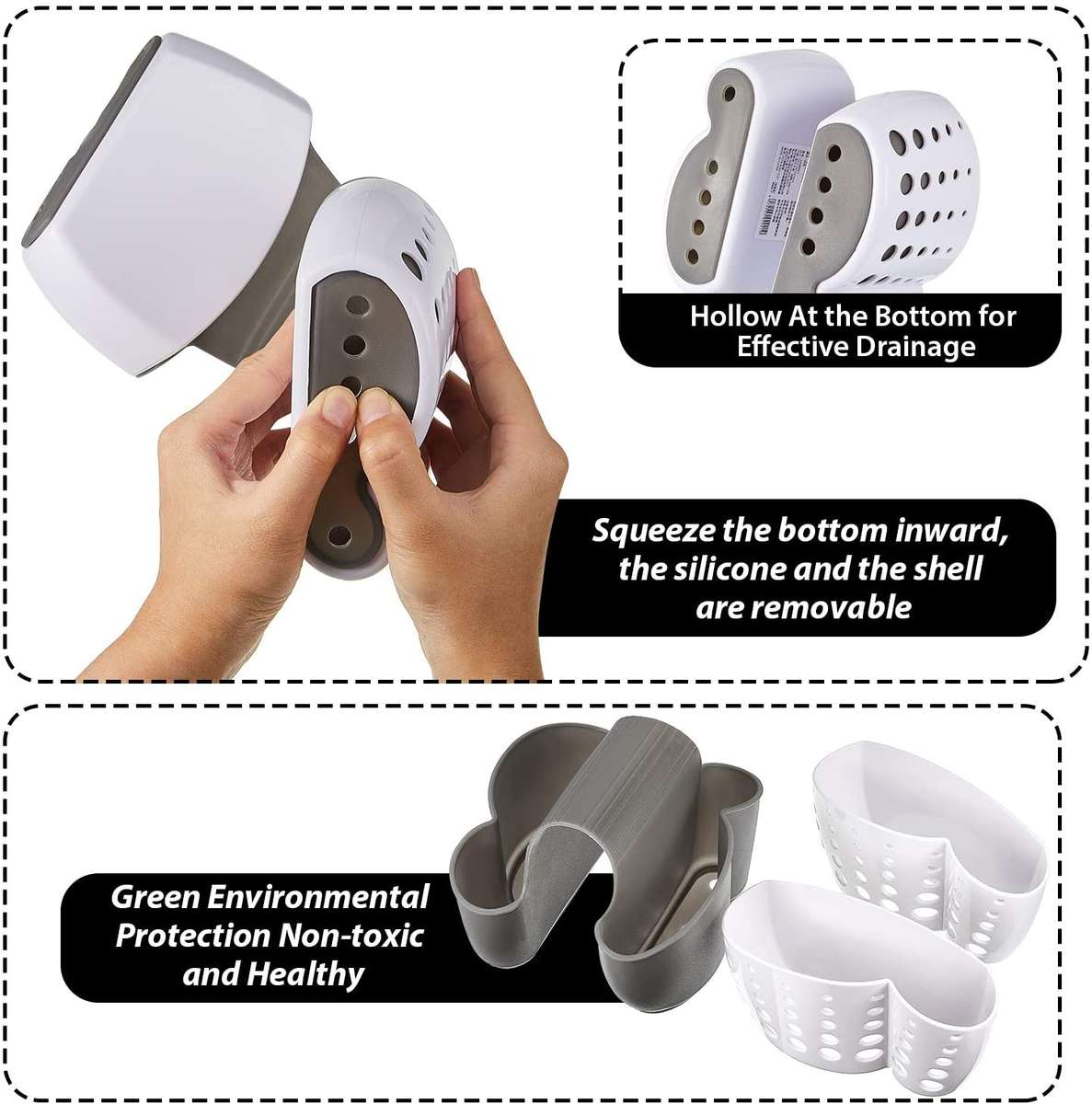 Sink Caddy - Double Fresh White