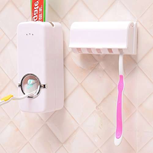 Wall Mounted Toothbrush Squeezer & Holder