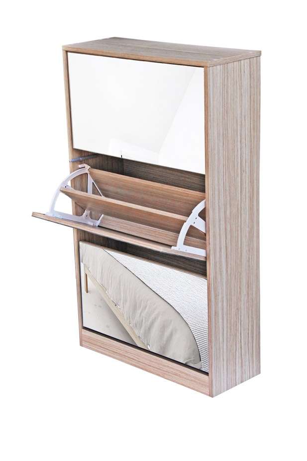 Fine Living Mirror Shoe Cabinet - 3+2tier Autumn