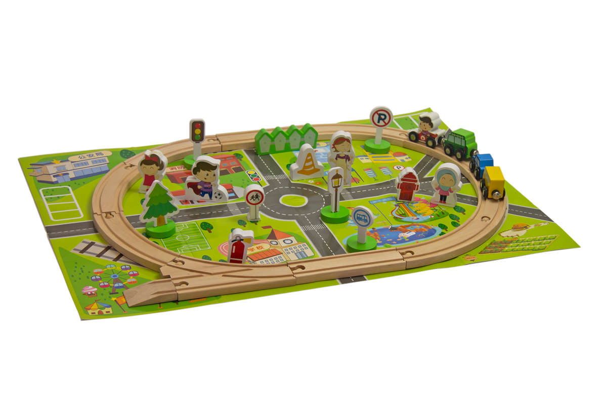 Jeronimo - Wooden Train Set - Steeples - 36pcs