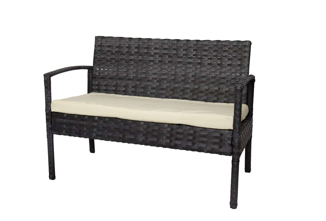 Rattan Miami  - 4pc Set Marbled Black
