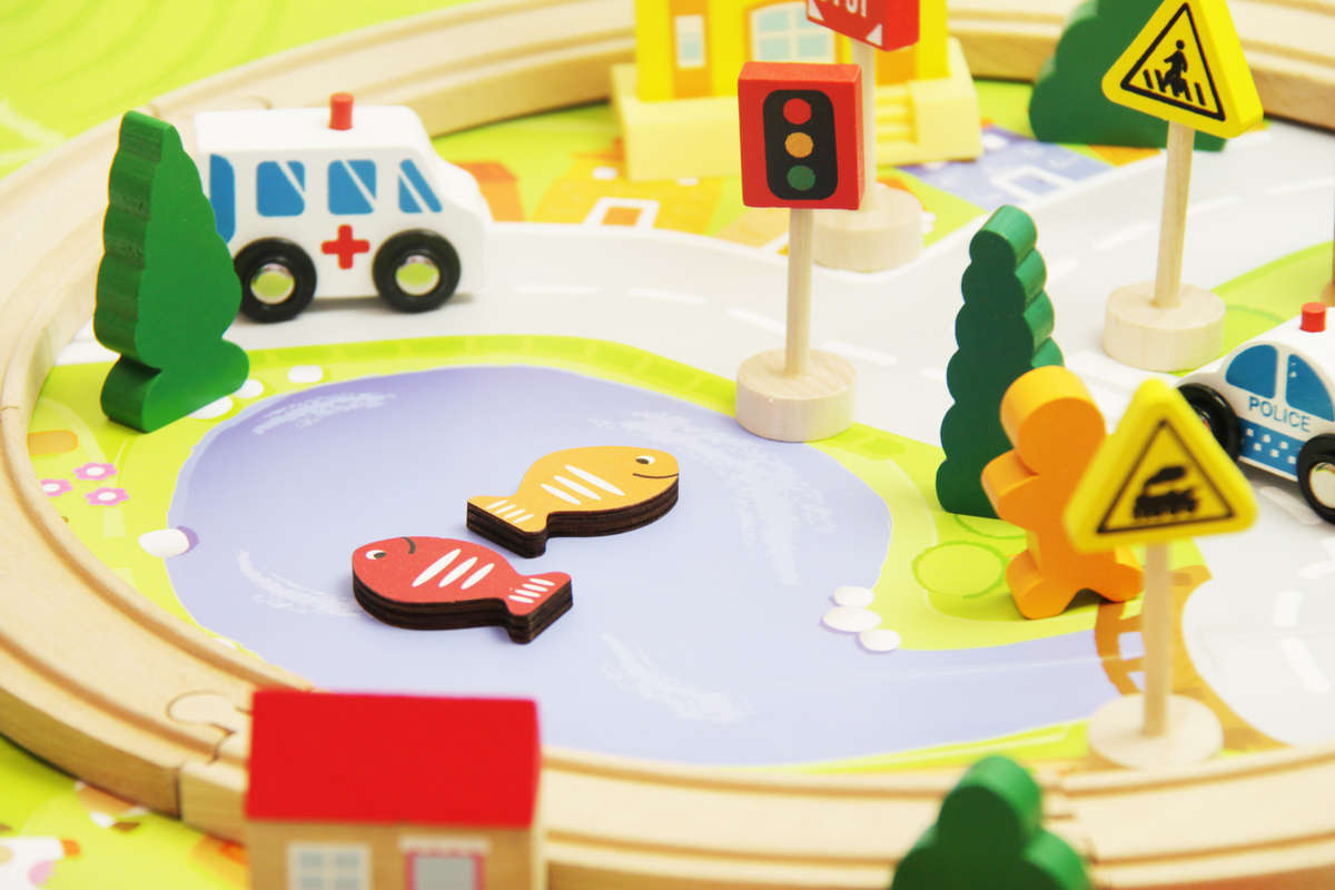 Jeronimo - Wooden Train Set 54pc