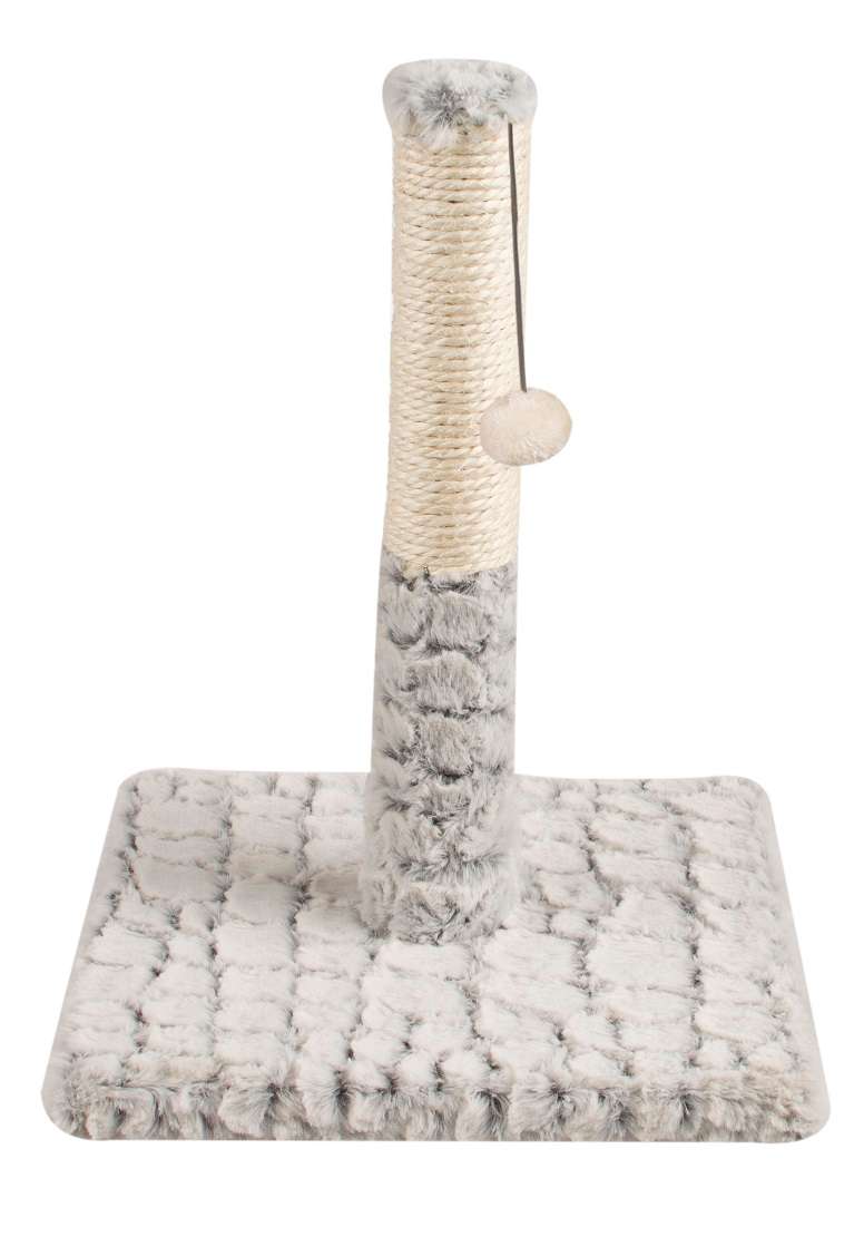 Rex Cat Scratch Post - Grey Plush