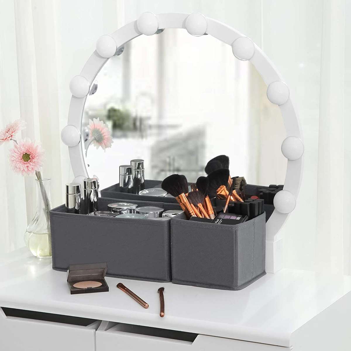 Set of 4 Collapsible organizer - Black