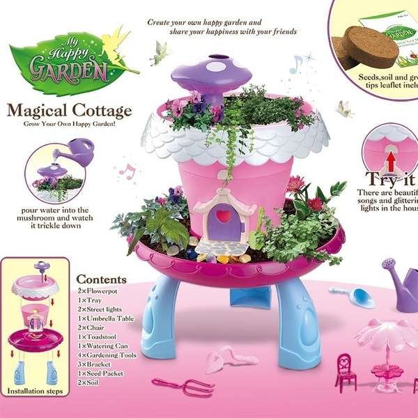 Jeronimo - DIY Garden house play set -Pink with li