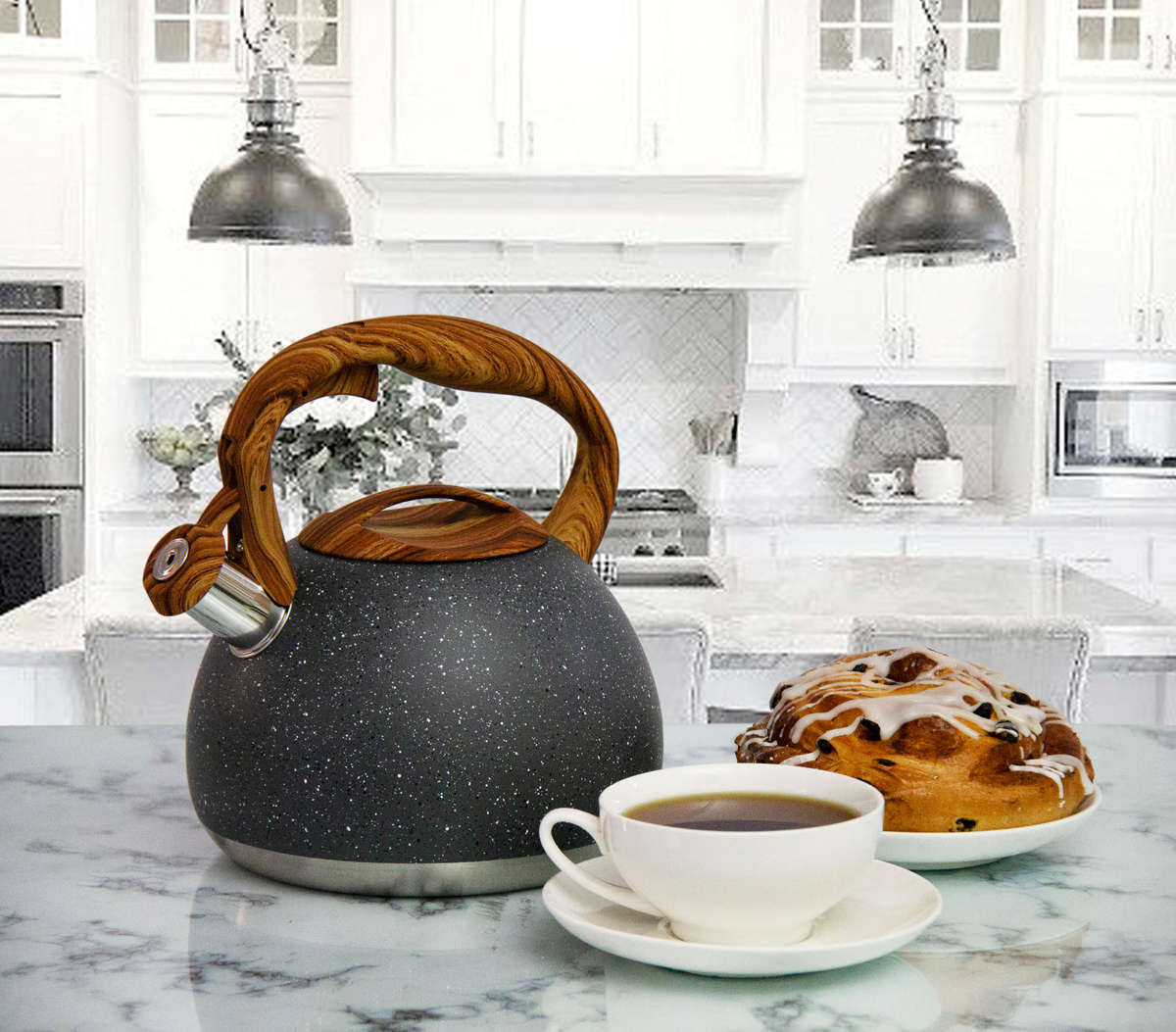 Fine Living Stove Top Kettle 2.8L - Matte Black