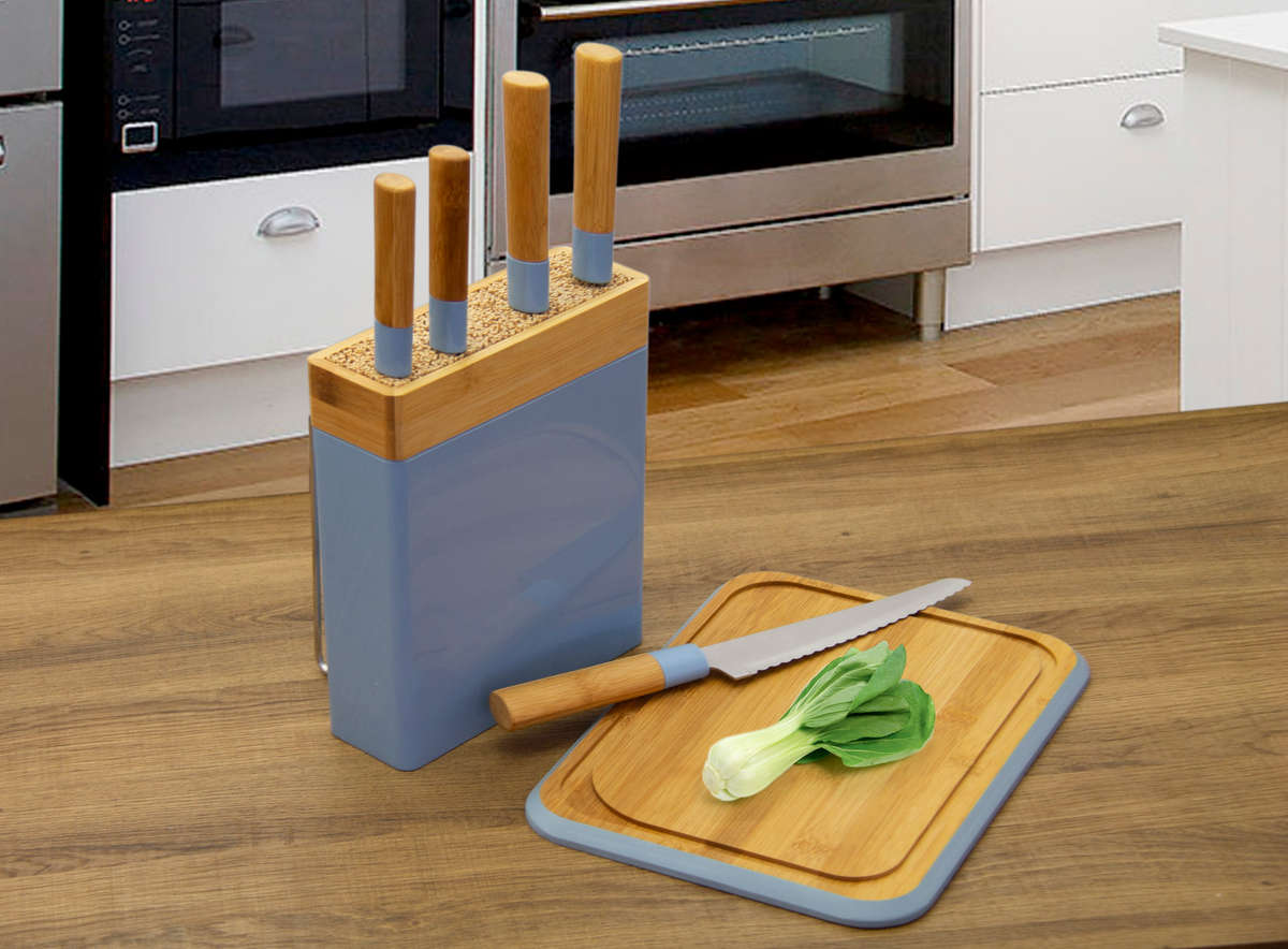 Knife Block Set - Blue
