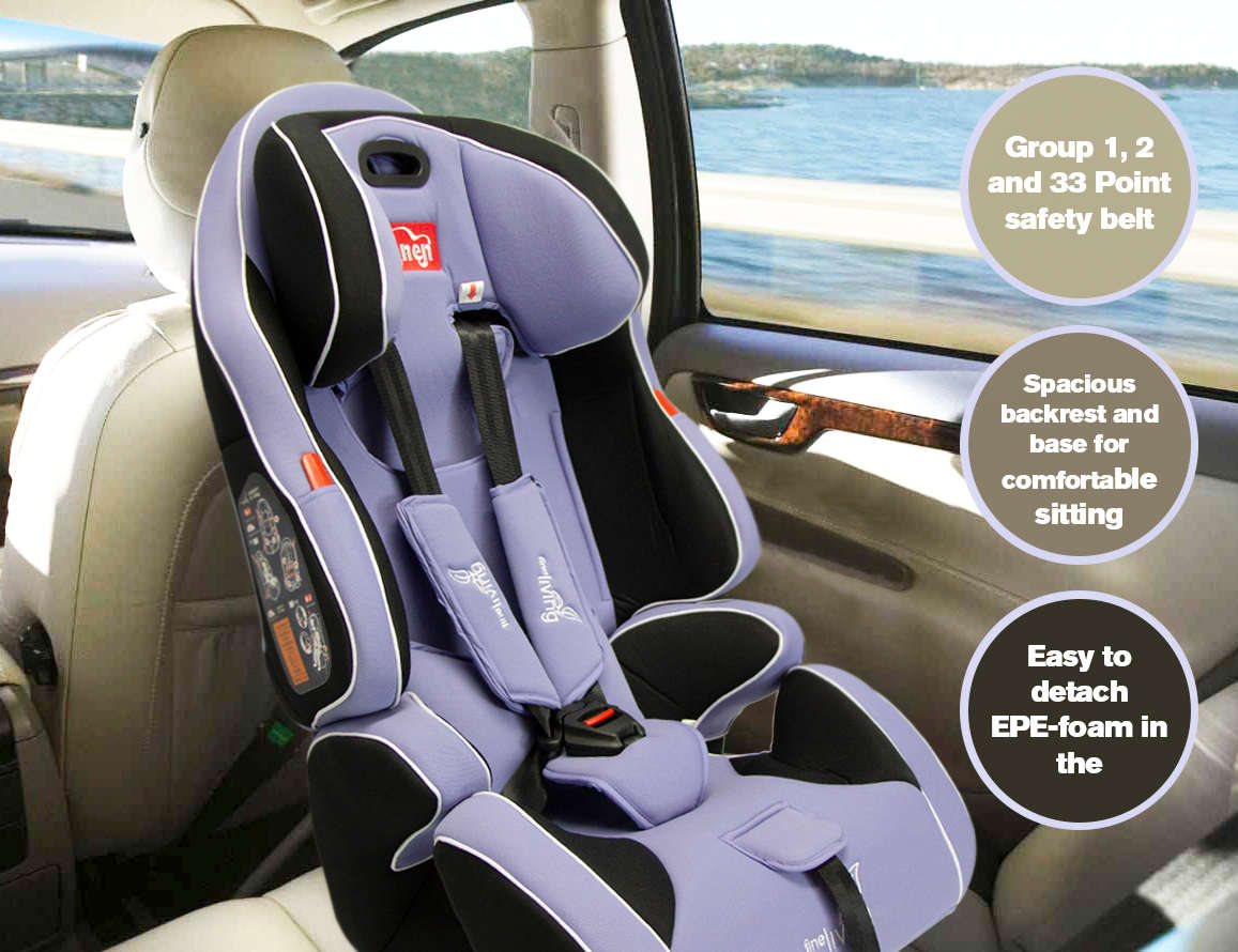 Fine Living Car Seat - Lilac/Black