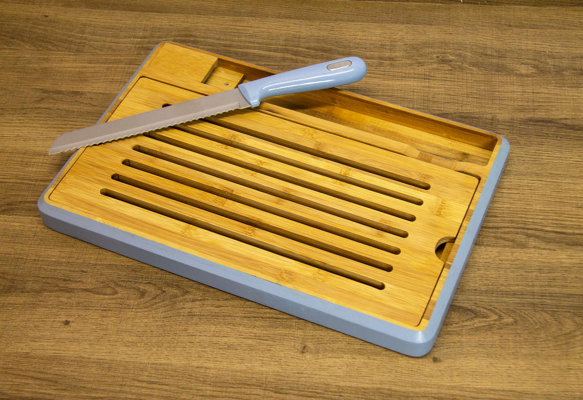 Bread Board with Knife - Blue