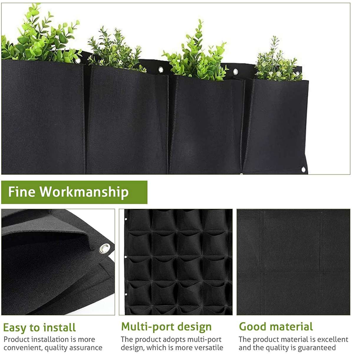 Fine Living 36  Pockets Wall Planer - Black