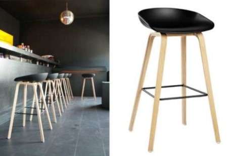 Fine Living Emma Bar Stool - Black