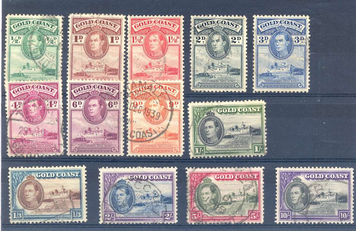 GOLD COAST - 1938 ***  SG 120-132  *** CV  = R1505 *** VFU ***