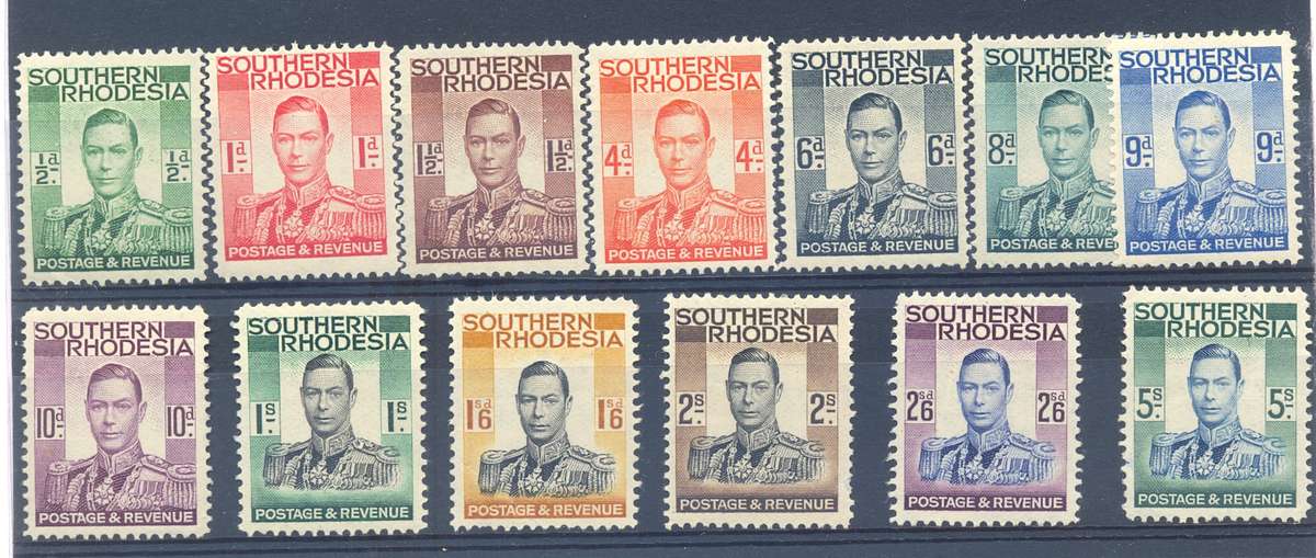 SOUTHERN RHODESIA *** SG 40-52  *** CV  = R1430 *** MM *** Complete set issued in 1937