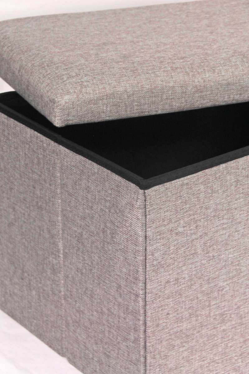 Storage Ottoman Double - Light Grey