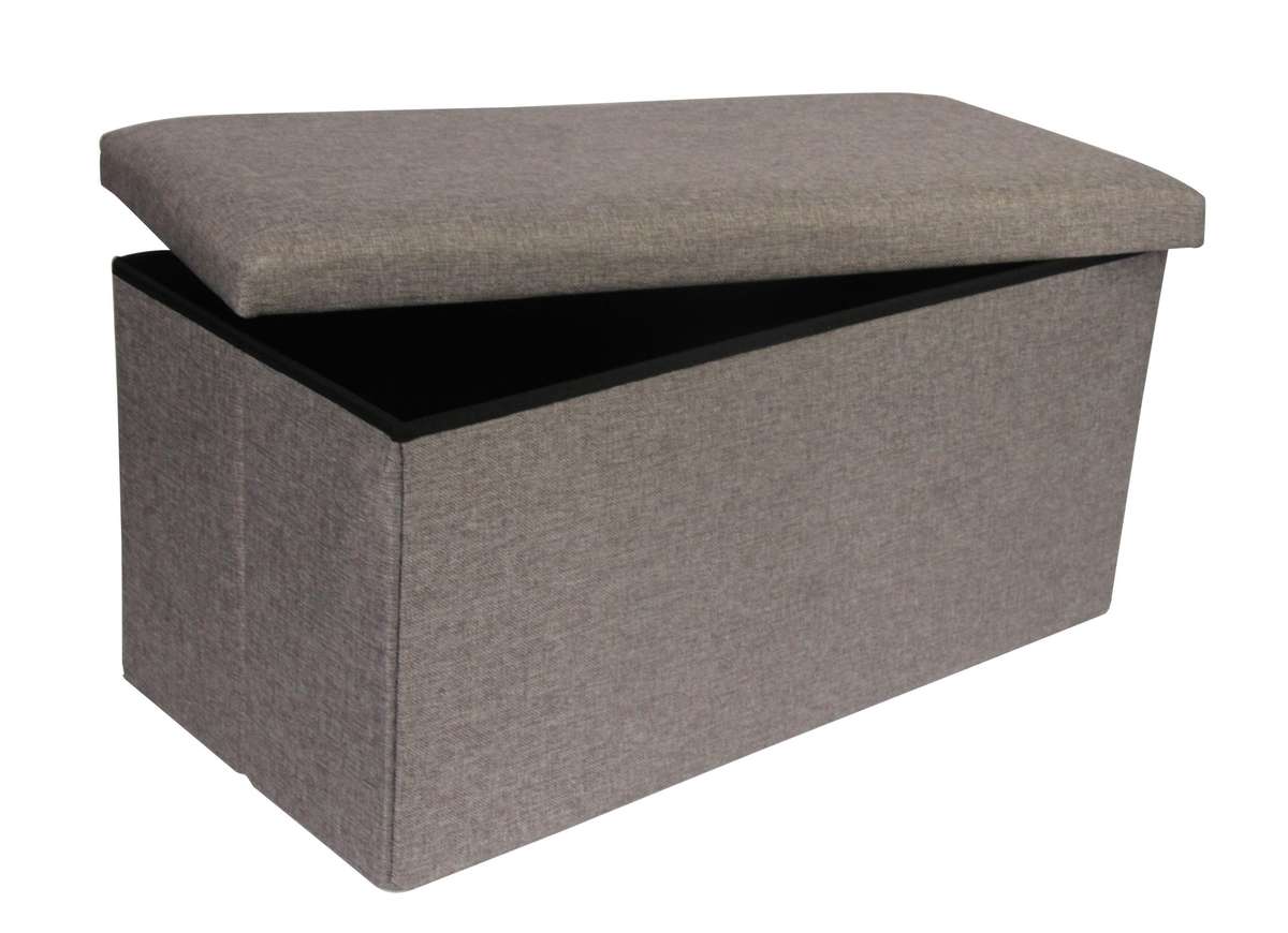 Storage Ottoman Double - Light Grey