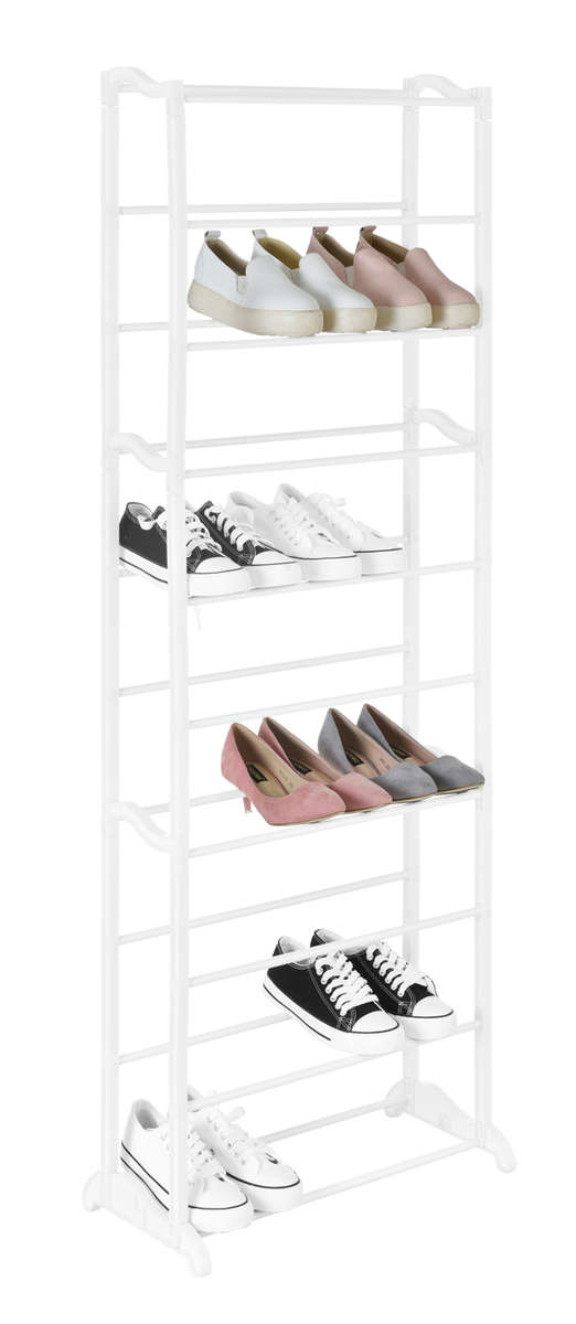 Fine Living - 10 Tier Shoe Rack - White