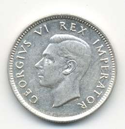 1945 *** 6P *** EF *** Union coins from R1