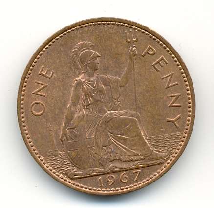 1967 *** British 1P *** Unc *** Nice coin
