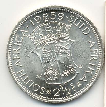 1959 *** 2.5S *** B Unc *** Minor bag marks, full lustre