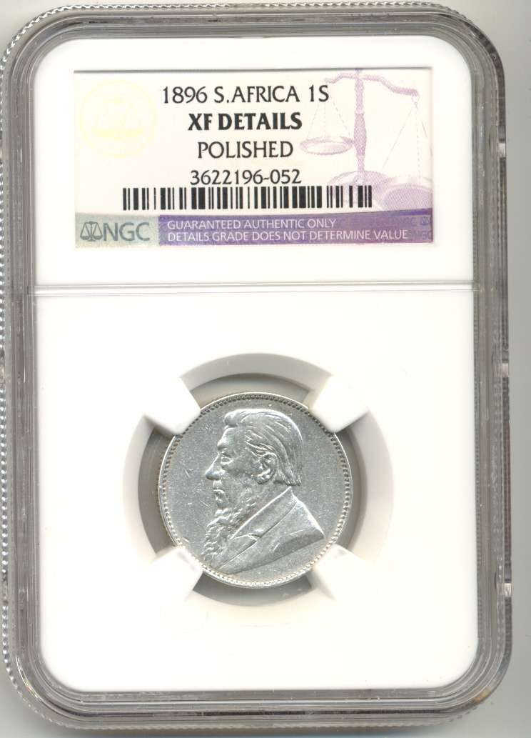 1896 *** 1S *** XF details *** R35000 in unc, R15000 in EF