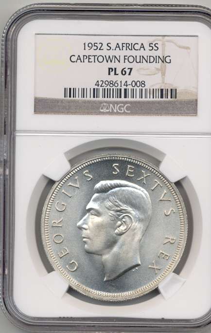 1952 *** 5 Shilling *** PL67 *** Highest grade