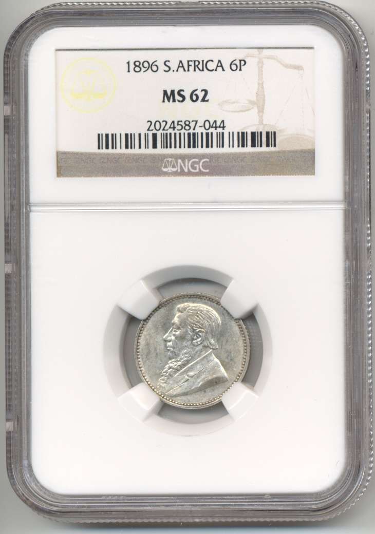 1896 *** 6P *** MS62 *** Top quality coin