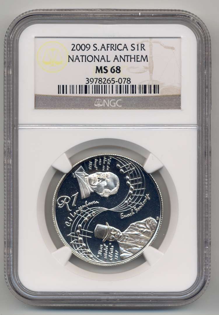 2009 *** Silver R1  *** MS68 *** National Anthem *** 2ND HIGHEST