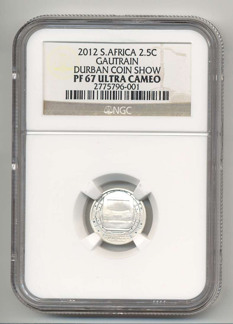 2012 *** 2.5c *** PF67 *** Mintage of 300, Durban mintmark